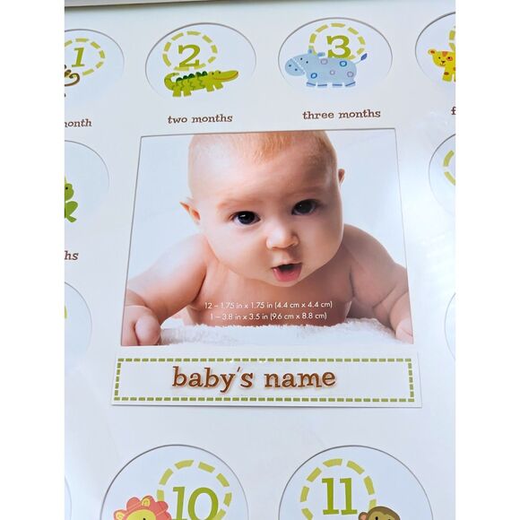 Stepping Stones by CR Gibson First 12 Months Wooden Frame Photo Collage - Picture 5 of 5